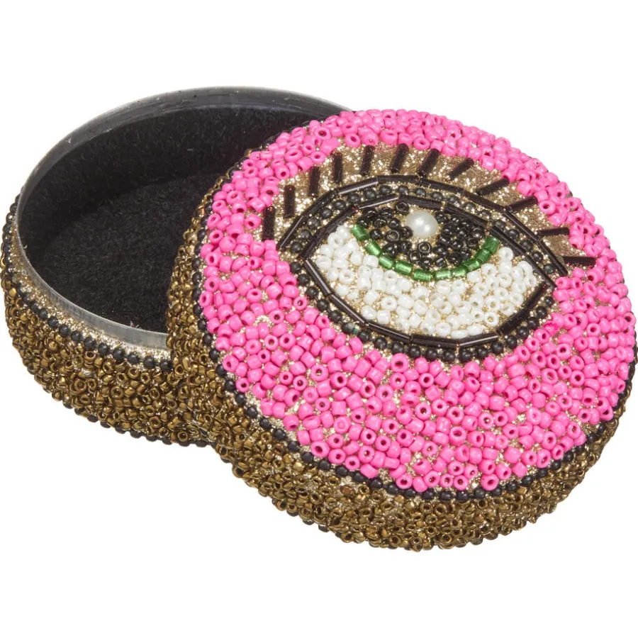 Kwantum Decoratieve Opbergdozen*Doosje Oog Roze Multicolor