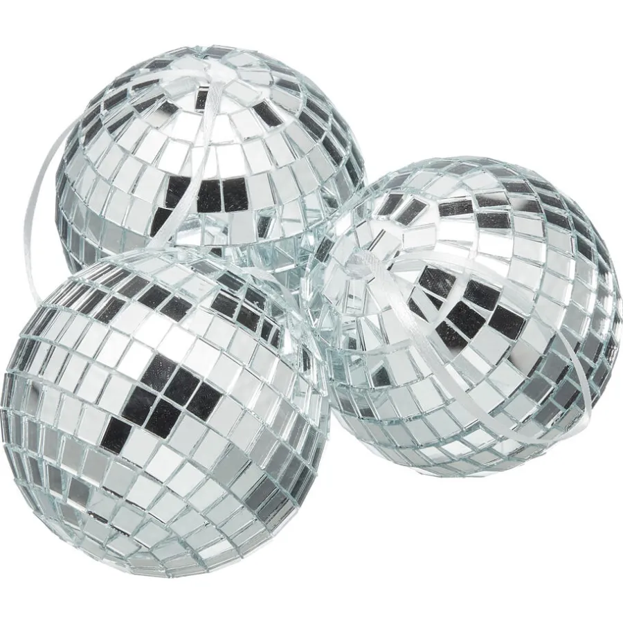 Kwantum Kerstdecoratie*Hanger Discobal - 3 Stuks Zilver