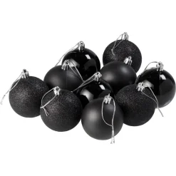 Kwantum Kerstballen & Kerstornamenten*Kerstbal 10 Stuks Zwart