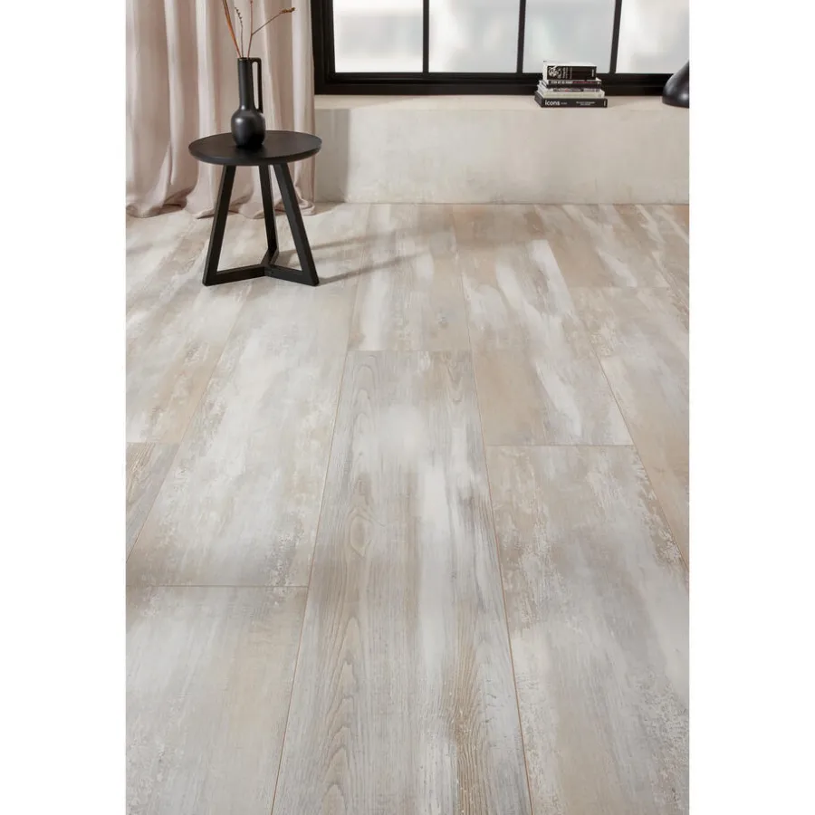 Kwantum Extra Breed Laminaat*Laminaat Beachport Wit Eiken XL Plank Je berekent hoeveel meters je nodig hebt door lengte en breedte in te vullen