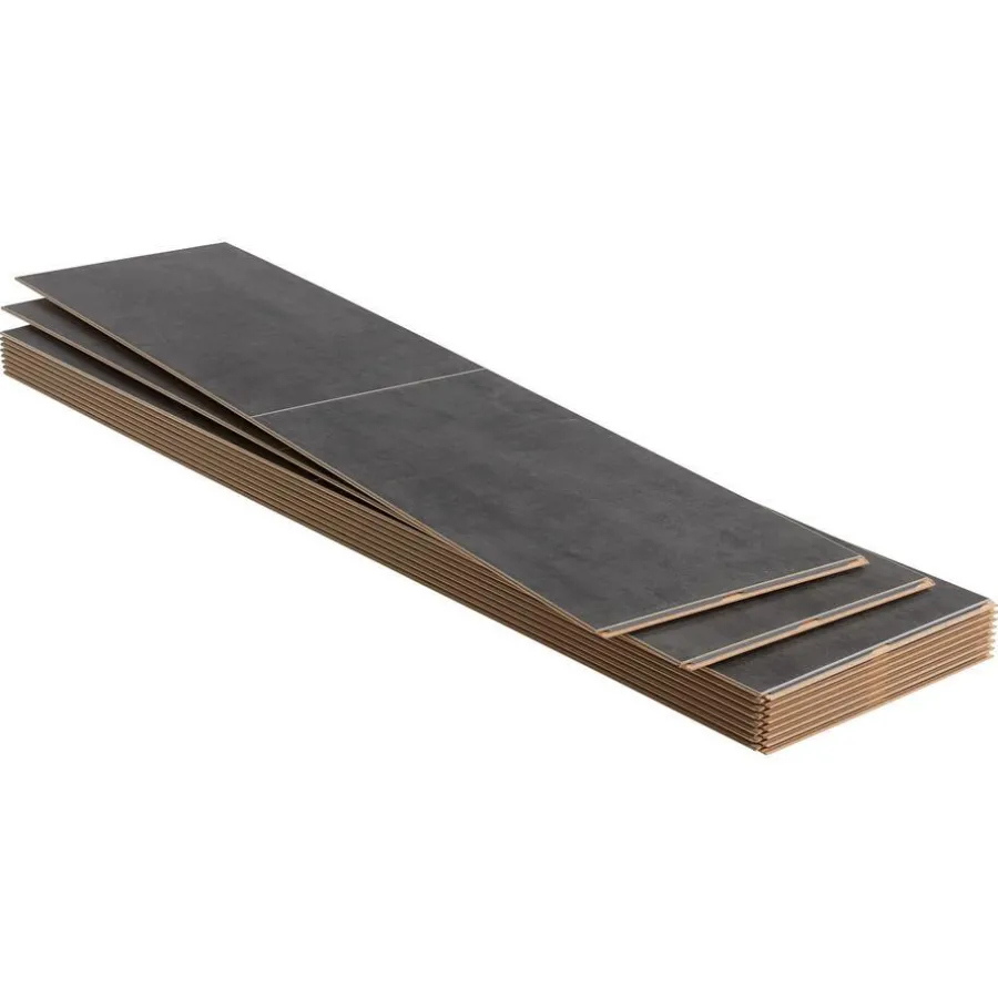 Kwantum Tegellook Laminaat|Extra Breed Laminaat*Laminaat Brewton Antraciet XL Plank Je berekent hoeveel meters je nodig hebt door lengte en breedte in te vullen