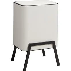 Kwantum Afvalbakken*Prullenbak Op Pootjes 2X 12,5 Liter Beige