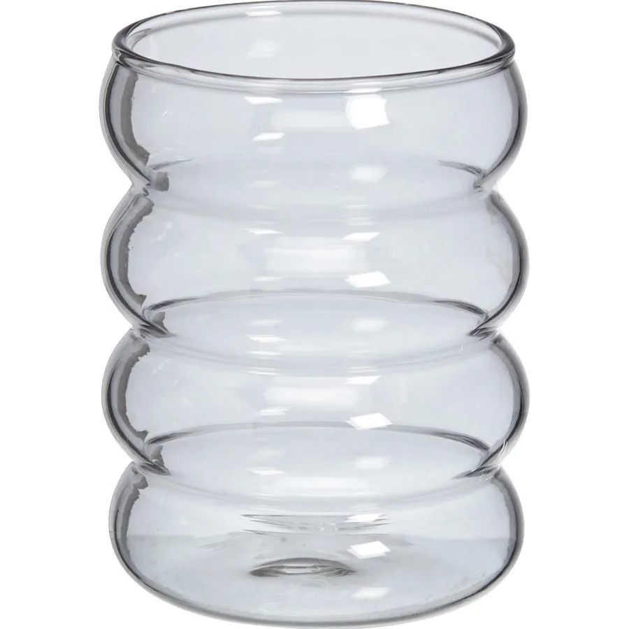 Kwantum Glazen|Glazen*Waterglas Wavy - 350 Ml Grijs